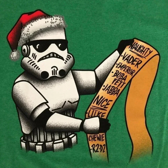 NWT Men’s Star Wars‎ Stormtrooper Christmas List T-Shirt - Picture 2 of 3
